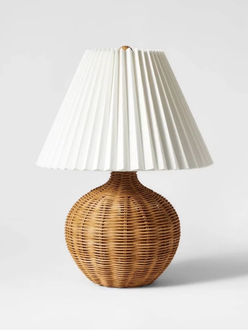 Natural Wicker Woven Table Lamp Brown Threshold™ designed with Studio McGee NEW